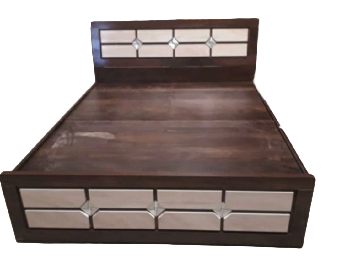 5' x 6'6" Particle Board Bed with Mattress