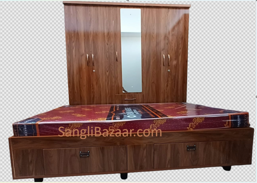 Premium Particle Board Diwan Bed with Storage & Mattress (3 x 6 Feet)