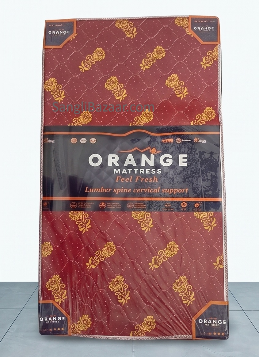 6 feet 6 inch 5 feet Orange Special Mattress