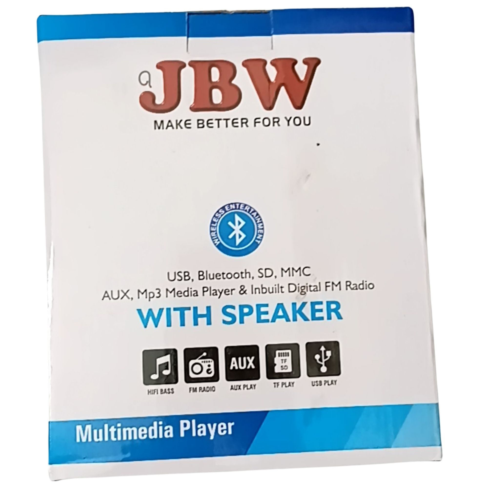 USB, Bluetooth, SD, MMC  AUX, Mp3 Media Player & Inbuilt Digital FM Radio  WITH SPEAKER